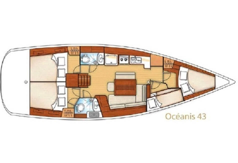 Yacht à voile Oceanis de 43 pieds AXS-2008