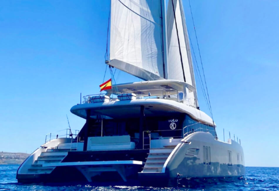 77-foot Sunreef 70 YOLO 77 Sailing Catamaran
